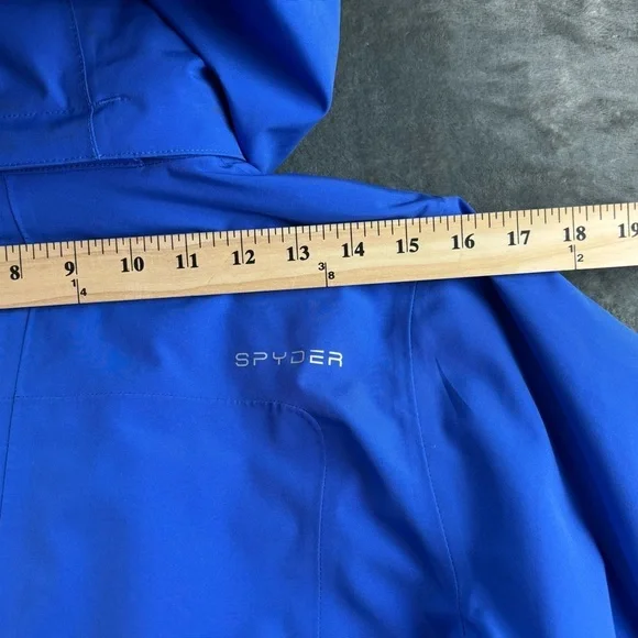 Spyder Jacket Women’s 4 Spring Full Zip Hooded Performance Lined Gorp White Blue - Picture 16 of 16
